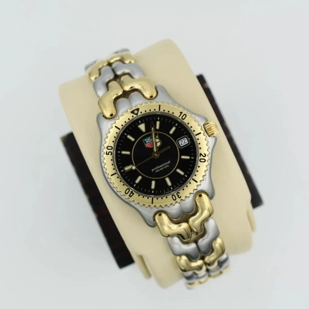 Tag Heuer WG1225.BB0438 Midsize SEL Quartz Watch Black Gold Silver Womens Mens
